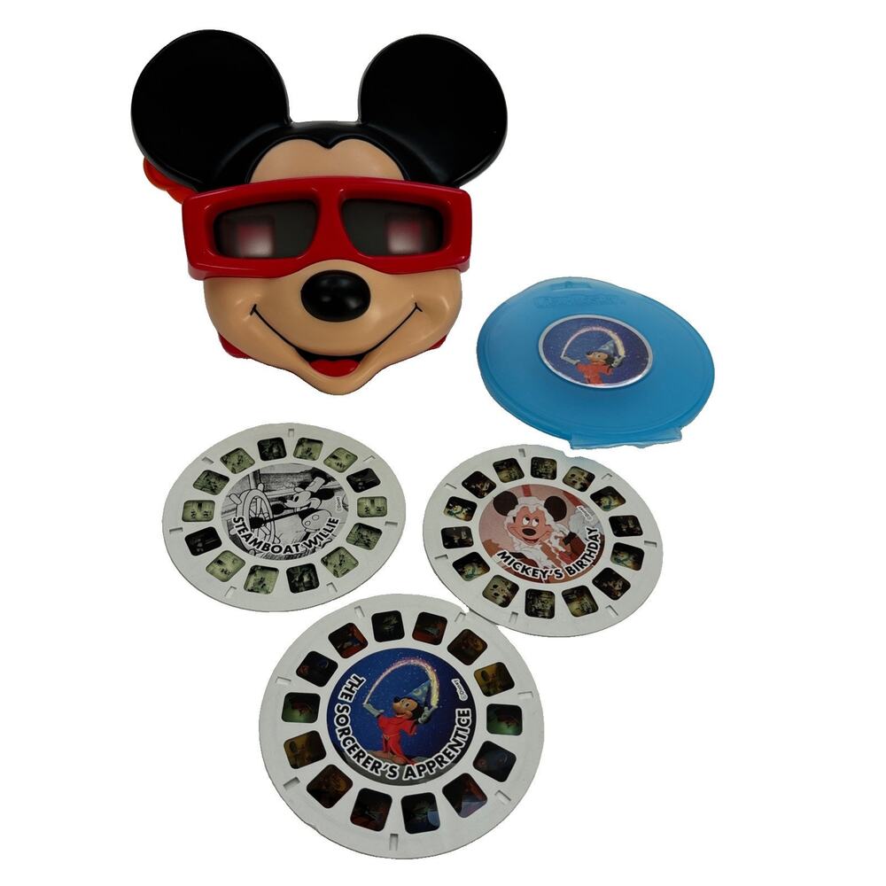 Disney View-Master Mickey Mouse Deluxe Edition 3D Viewer Set w/ 3 Reels & Case